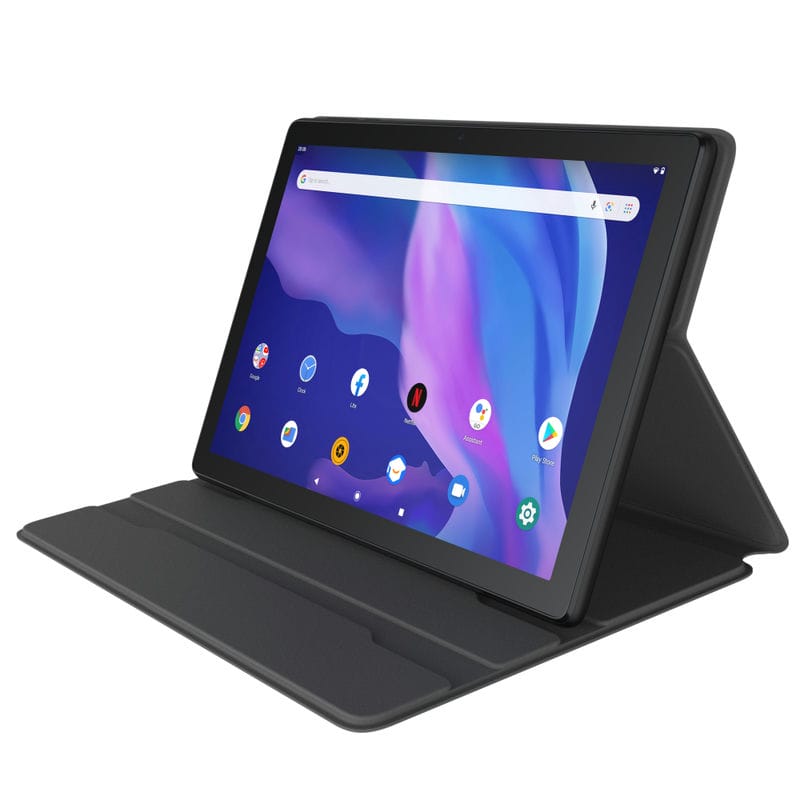 TCL TAB 10 Black w Flipcase-side